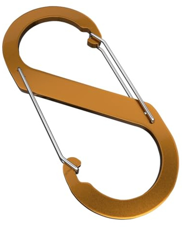 Aluminium S-Shaped Carabiner Hooks, 88mm x 40mm, Lightweight for Camping and Hiking Single unit