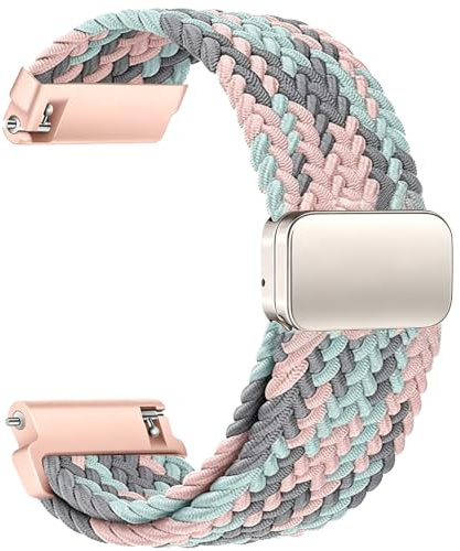 Sundara 18mm 19mm 20mm 22mm Nylon Gewebtes Armband Kompatibel mit Garmin/ID205L/Galaxy/Huawei/Amazfit Watch, Uhrenarmband Unisex