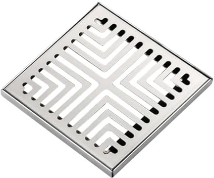 Grille De Puisard Carrée En Acier Inoxydable 304 Pour Système De Drainage De Tranchée Extérieur, Couvercle De Puits Décoratif Pour Cour Et Allée, Disponible En Tailles De（Style 1-Lxwxh-20X20X1.3Cm）