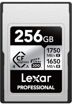 Lexar Professional Silver Series CFexpress 4.0 tipo A scheda 256 GB, scheda CFe fino a 1750 MB/s di lettura, VPG200, 8K Video CF Card, scheda di memoria compatibile con fotocamere Sony Alpha Sony FX