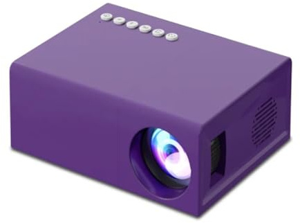 Compatible con el miniproyector LED YG300, versión Mejorada, 600 lúmenes, 320 x 240 P, Compatible con HDMI, Reproductor Multimedia doméstico de Audio USB.(Purple Android,UK Plug)