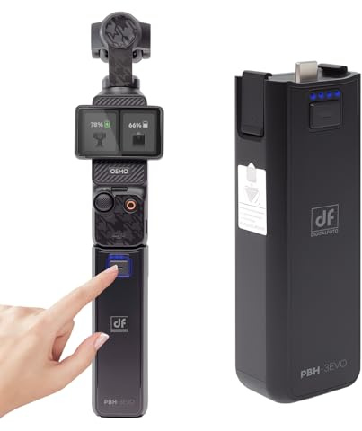 Osmo Pocket 3 Akkugriff 5000mAh Erweiterungs-Batteriegriff, Typ-C Zwei-Wege-Ladung & Datenübertragung, Akkuanzeige, Live-Streaming-Unterstützung, 1/4 Gewinde, Osmo Pocket 3 Zubehör