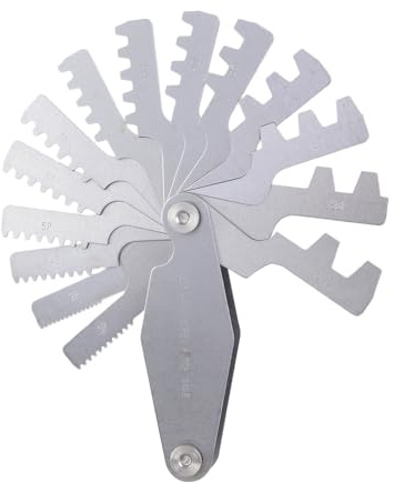 Medidor de rosca de amplia aplicación, escala transparente, herramienta de medición de tornillo de 30 grados, herramienta de medición de rosca en T de metal