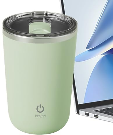 Generico Auto Mescolante – 5,5 Pollici Mug | PP Acciaio – Bicchiere Elettrico Ricaricabile A Miscelazione Automatica Per Caffè Tè Shaker E Bevande Calde Fredde