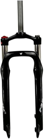 LHHL Fahrradgabel 26 Zoll Für 4.0 Reifen 1-1/8 Scheibenbremse QR 9mm Federweg 120mm ABS-Schloss Schnee Strand XC MTB Fahrrad(Black)