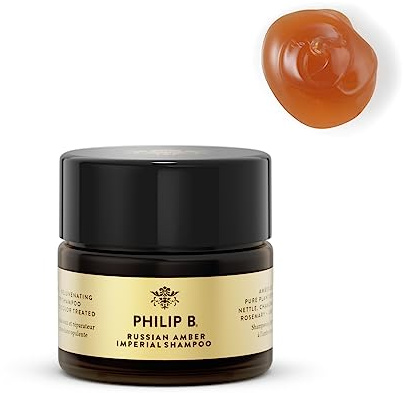 PHILIP B Russian Amber Imperial Shampoo, 3 fl. oz. (88 ml) - Color-Protective Cleanser Restores Frizzy Over-Processed Hair for Weightless Hydration