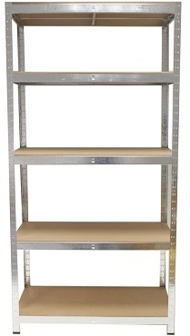 Grafner XXL Schwerlastregal mit 5 Böden aus MDF, maximale Belastung 875 kg, TÜV/GS Zertifizierung, abgerundete Ecken, 90x40x180 cm, Steckregal, Lagerregal Kellerregal