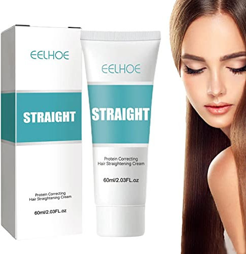 Crème Lissante Correctrice Protéinée, Lissage Cheveux Naturels, Hair Straightening Cream, Crème Lissante Nourrissante Lissante R, Crème Correctrice Anti-frisottis Baume Lissant Protéiné