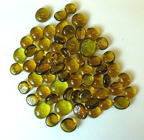 Ullmannglass Glass Nuggets – Decorative Stones – Muggle Stones in Amber Diameter 12 – 15 mm Packed to 200 g