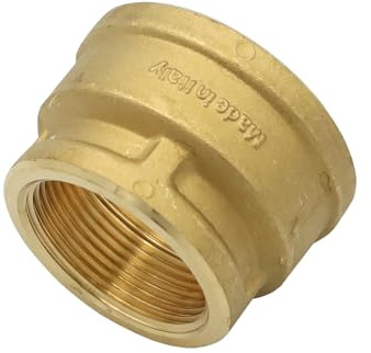 Stabilo-Sanitaer Messingfitting Reduziermuffe 1 1/2 x 2 Zoll Reduzierung Übergangsmuffe Messing Fitting Gewindefitting Rohrfitting