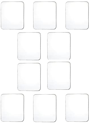 QWORK® 10PCS Multifunction Anti Slip Gel Pads 3x2.5, Double-Sided Adhesive Silicone Gel Pad, Perfect as Mobile Phone Holder Floor Protector