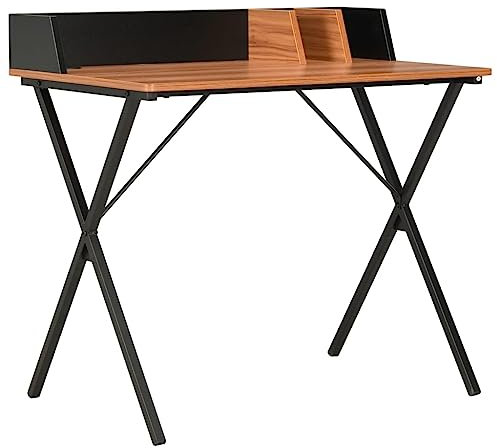 Schreibtisch klappbar,klappschreibtisch,sekretär Schrank,Schreibtisch Schwarz und Braun 80x50x84 cmschreibtisch,computertisch,Desk,