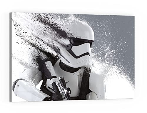 DEQORI Glas-Magnettafel | 60x40 cm groß | Motiv Star Wars Storm Trooper | Memo-Board aus Glas | Magnetboard inkl. Magnete, Stift & Tuch für Küche & Büro | Tafel magnetisch & beschreibbar