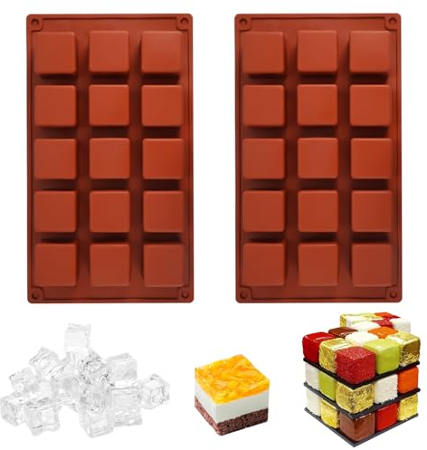 Stampo Silicone per Cioccolatini - Cubo 3,3cm 30 Cavità per Dolci, Pralinato, Caramelle Fai da Te