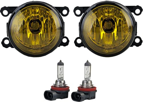 Klarglas Nebelscheinwerfer Gelb Set für Peugeot 107 207 307 407 4007 607