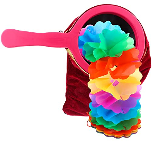 LOCOLO Magische Tasche Zauberbeutel mit Tragegriff, Tasche für Zaubertricks mit Magic Change Flower Magic Change Bag Drehgriff lässt Dinge erscheinen Magic Trick Prop Tricks Bag
