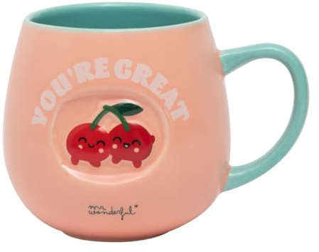 Mr. Wonderful WOA2401790EM Taza Cerezas 3D-You're Great, Ceramic
