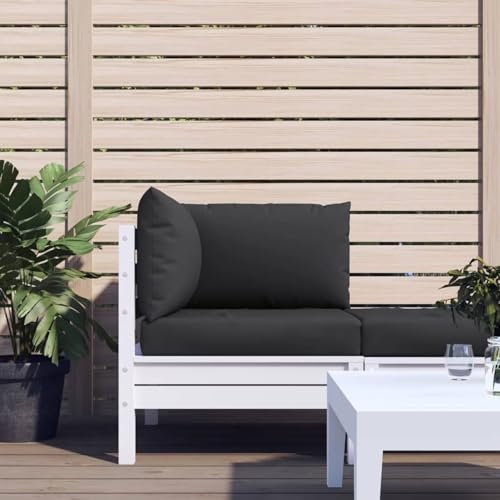 LAPOOH Palettensofa-Auflagen 3 STK Palettenkissen Outdoor, Europaletten Sitzkissen Outdoor, Paletten Rückenkissen, Schwarz Stoff