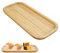 Plateau Bambou Bois Rectangulaire, Plateau Decoratif Ovale en Bois, Plateaux pour Articles de Toilette, Plateau de Service Bois pour Nourriture Café Tasses Pots de Fleurs (30 x 13 x 2 cm)