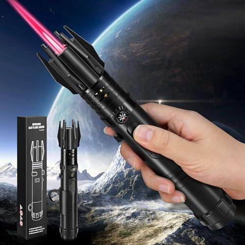 Lafagiet Storm Lighter, Windproof jet lighters, Long Stick jetflame lighter, Adjustable Butane Torch lighter with Compass for Brulee, BBQ, Stoven, Home Candle, Kitchen (Come in empty!)