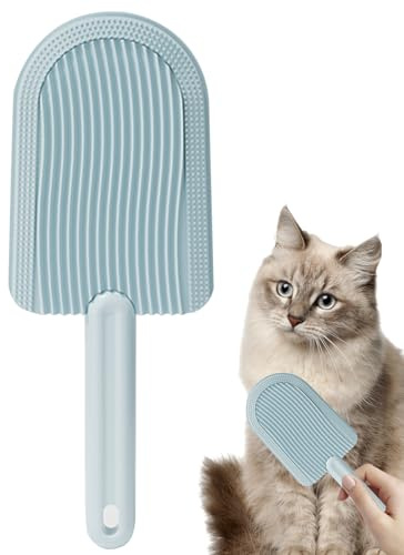 Katzenbürsten für langhaarige Haare, Haarentfernungswerkzeug für Katzen, Zungenbürste für Haarausfall, tragbar, doppelseitig, sanft und effektiv, für kleine und mittelgroße Haustiere