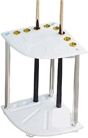 ININOSNP Stabiler bodenstehender Queue-Halter Hält 8 Queues Global Fishing Golf Queues Spielzimmer oder Billardzimmer Billard Queue Racks Doppel(Bianco)
