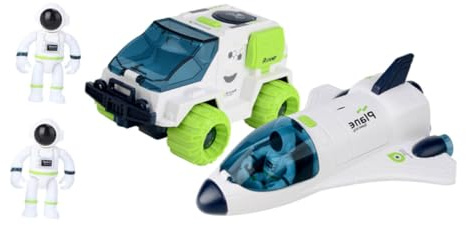 OFFIGAM Plastic Boys and Girls Space Shuttle Toy Space Toys for Year Old Boys Girls Galaxy Light Busy Board