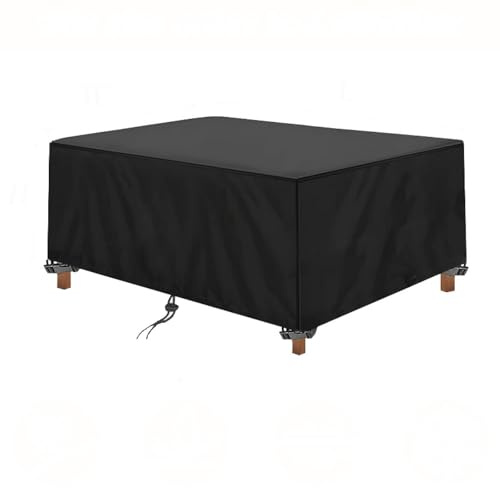 IUCUHE Gartenmöbel Abdeckung Winterfest,Schutzhülle Gartenmöbel Winterfest 270 L x 120 B x 130 H cm 420D Oxford Gewebe Garten Lounge Abdeckung,Schutzplane Wasserdicht Qartenmöbel Staubfest Winddichte