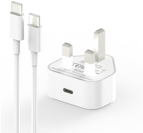 Jippofu 30W USB C Charger for iPhone 17/16/15 iPhone Air iPad Macbook Air | 30W PD Fast Charger USBC Compatible with iPhone 17/16/15 iPhone Air iPad Pro/Air/Mini Macbook Air 1m Type C to C Charge Cable
