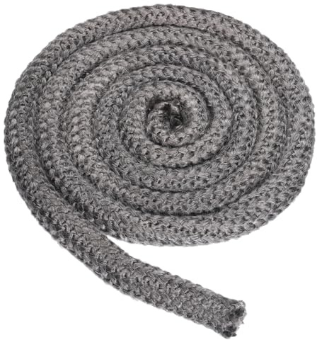 PATIKIL Stove Rope 20mm x 2.5 Meters, Graphite Fiberglass Round High-Temperature Resistance Seal Rope Replacement Gasket for Stoves Fireplace Door, Black