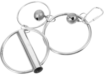 UPKOCH Clochettes Métalliques Perroquet Jouet Suspendu en Acier Inoxydable Solide pour Cage Oiseaux Décoration Ludique Sûr pour Perroquets Variés