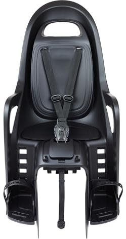 Siège Enfant vélo arrière Polisport Groovy MIK-HD pour Porte-Bagages MIK-HD, Installation Rapide et sûre, Design modernisé, Confort Optimal, Jusqu’à 22 kg et 110 cm, Couleur Noir/Gris Foncé