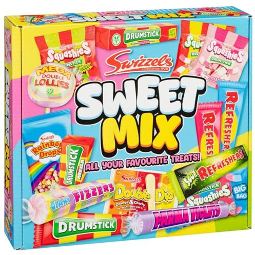 Sweet Mix Hamper 428g - Includes: Rainbow Drops, Drumsticks, Drumstick, Mega Lollies, Parma Violets, Fizzers, Refresher, Double Dip
