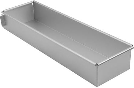 Teglia da forno riutilizzabile in lega di alluminio per pane, pane tostato e pagnotta, grande capacità, 40 x 10 x 6 cm, rettangolare, per cucina domestica e panetteria