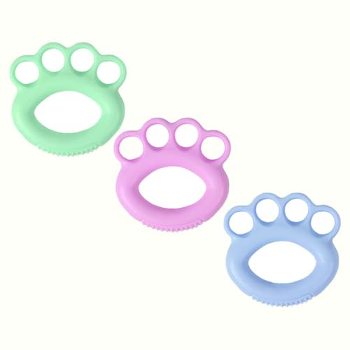 Kichvoe Anneaux de Préhension Doigts 3 Pièces en TPR Picots Antidérapants, Résistance 40lb/50lb/60lb, Outil D’entraînement Manuel pour Renforcement Main et Rééducation Musculaire Sportive