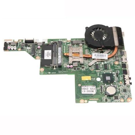 for CQ42 G42 CQ62 G62 Laptop Motherboard 634649-001 DAAX1JMB8C0 I3-350M CPU + Kühlkörper HD6370M 512 MB GPU