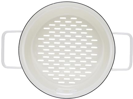 Riess, 2118-212, Dampfgarer für Aromapot Topf 20, Durchmesser 20 cm, PURE WHITE, AROMAPOTS, Truehomeware, Emaille, Induktion