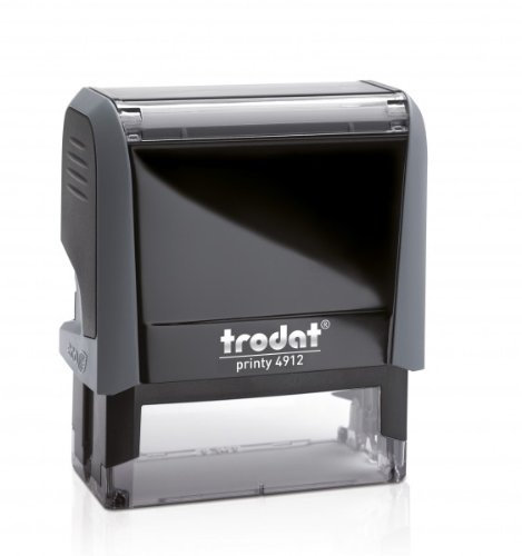 Trodat Gummistempel, Rechteckig, 48x18 mm, 5 Zeilen, Grau