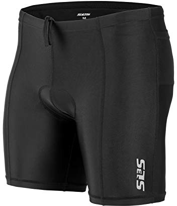 SLS3 Triathlon Shorts Mens – Tri Shorts Mens – 2 Pockets FRT – Designed by Athletes for Racing (Midnight, Medium)