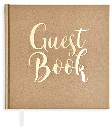 Plantvibes ® Luxury Guest Book, 72 Pages, Hardcover, Premium Thick Pages, Vintage Guest Book for Wedding, Christening or Birthday, Wedding Book, Wedding Album, Wedding Guest Book