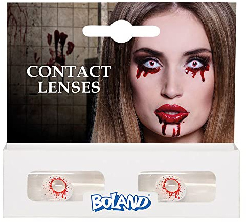 Boland - Farbige Motiv Kontaktlinsen, 2 Stück, ohne Sehstärke, Monatslinsen für 3 Monate, Karneval, Mottoparty, Halloween