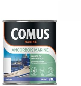ANCORBOIS MARINE BLEU DRAPEAU 1L- Laque microporeuse pour la protection et la décoration des bois et dérivé