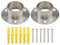 Pxyelec Stainless Steel Closet Rod Flange Holder for Diameter 1.5 inch (38 mm ) Steel Pipe, Pack of 2