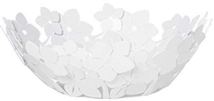 Frutero flor de loto grande blanco mármol