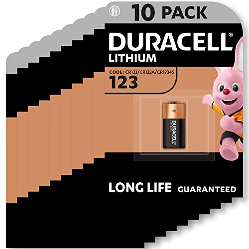 DURACELL CR123 (10 Stück) CR 123 High Power Lithium Batterie 3V (CR123A / CR17345)