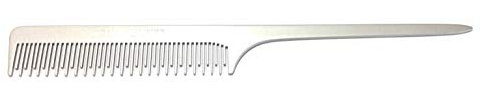 Swedish Crown Pettine professionale per toupia, in alluminio, 21 cm (antistatico), pettine in metallo, versione salone con denti alternativi 1/1 (2401 A)