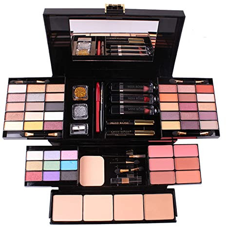 FantasyDay All-in-one Makeup Set Gift Surprise | Full Makeup Kit for Women Multipurpose Essential Starter Bundle Include Eyeshadow Palette Lipstick Blush Concealer Face Powder Eyeliner Mascara Brush