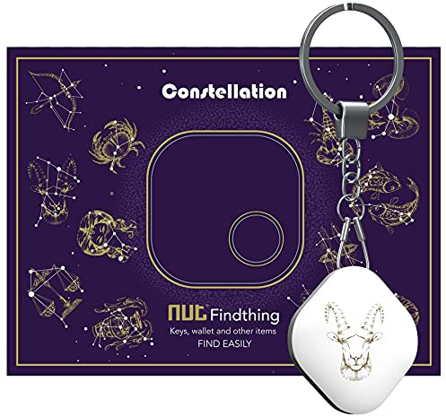 Nutale Schlüsselfinder - Löwe Finden mit App Bluetooth, iOS und Android, Community Suchfunktion, Item Tracker Support Fernbedienung, Wallet Tracker, Gute Idee für Ihre verlorenen Gegenstände Steinbock