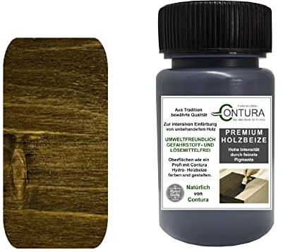 Holzbeize Pinselflasche 50ml. Beizprobe Retuschier Beize Reparaturflasche Holz Tischler Farbe Farbbeize Wasserbeize (Eiche Rustikal (P43))