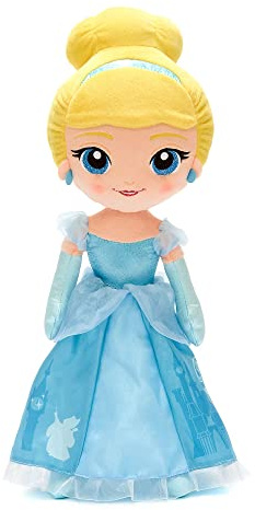 Disney Store Official, Cinderella, Kuschelpuppe, Plüsch-Prinzessin, 37 cm | Weiche Cinderella Stoffpuppe, im legendären hellblauen Kleid mit gestickten Details, perfekt zum Geschichtenerzählen